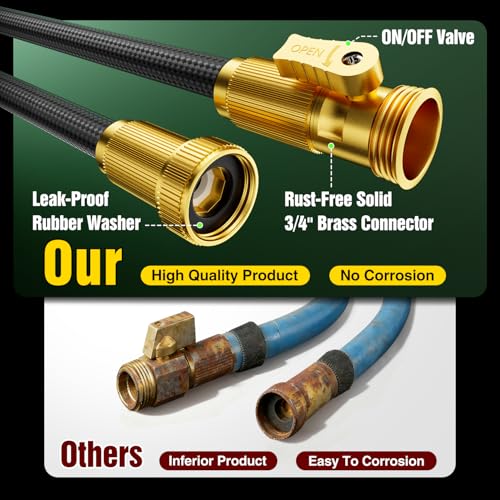 Lightweight Hose with 10-Function Nozzle for Yard