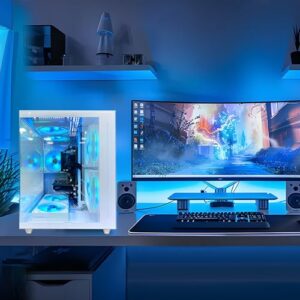 Core i7 Processor Up to 4.0GHZ | 16G RAM | 256G SSD | WiFi 6 | 7 RGB Fans | Ready to use Computer Tower for Home and Office-White