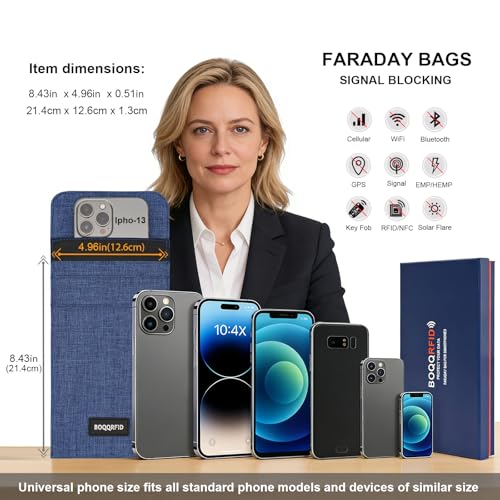 4-Layer Faraday Cage & Signal Blocking Pouch with Magnetic Closure