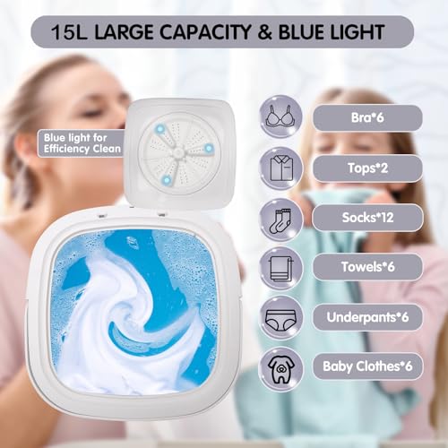 Portable Washing Machine and Dryer for Apartment. (Gray)