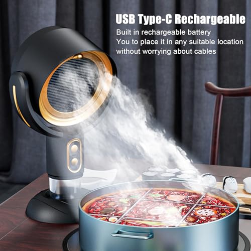 Desktop Kitchen Exhaust Fan with 2 Speed for Indoor & Outdoor RV BBQ