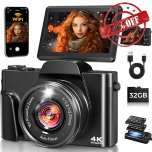 4K Digital Camera for Photography with WiFi