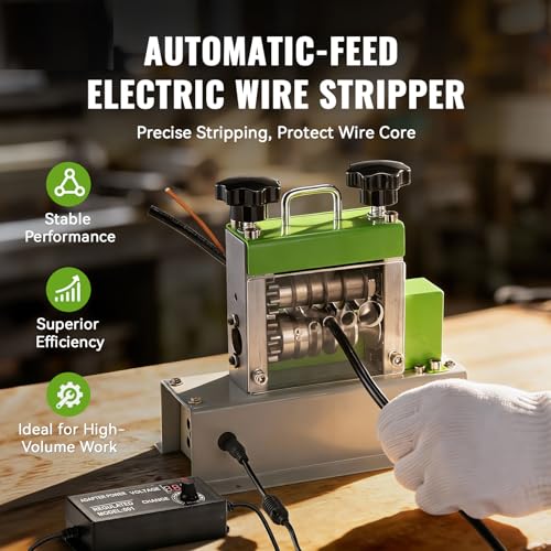 Electric Cable Stripper Machine with 35 W All-Copper Motor for Leftover Cable Recycle