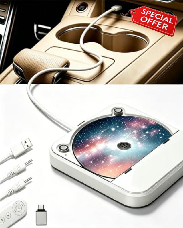 Portable External CD Player for Car & Home
