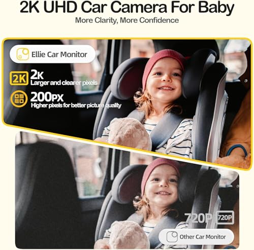 2K UHD Backseat Monitor with Color Night Vision