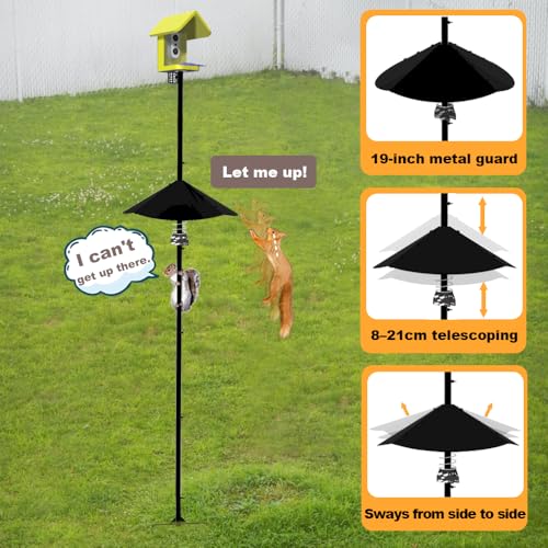 Squirrel Proof Baffle with Stainless Steel Spring for Defense.