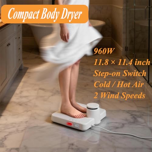 960W Full Body Dryer for After Shower with Cold/Hot Air & 2 Wind Speeds
