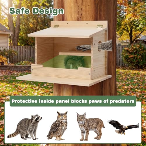 Squirrel Boxes with Front Feeder