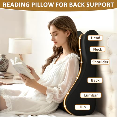 Memory Foam Back Support Pillow for Bed Sitting Up Adult Sleeping