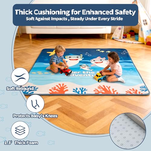 Non-Slip Water-Repellent Playpen Mat