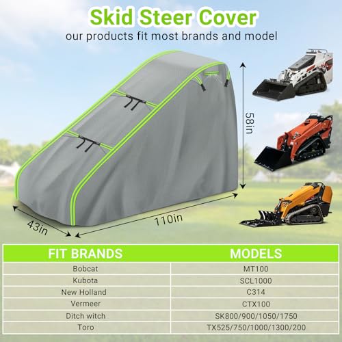Heavy Duty Waterproof Windproof UV Protection Track Loader Cover