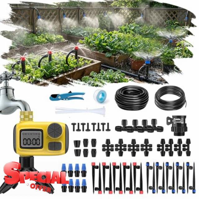 165FT Drip Irrigation System with Timer