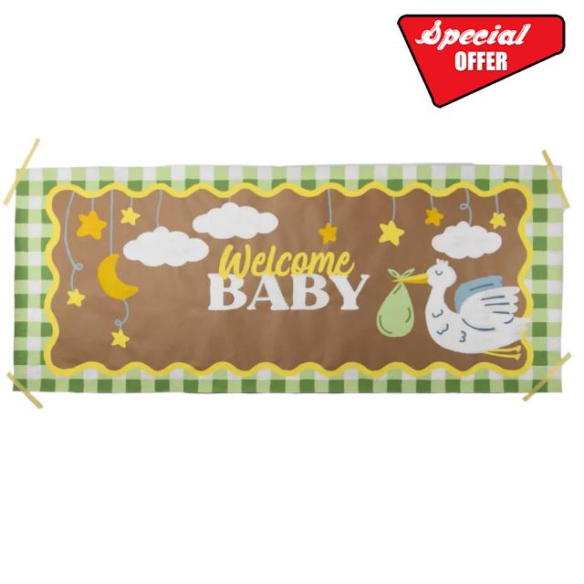 Pink Picasso "Welcome Baby DIY Paint by Number Banner