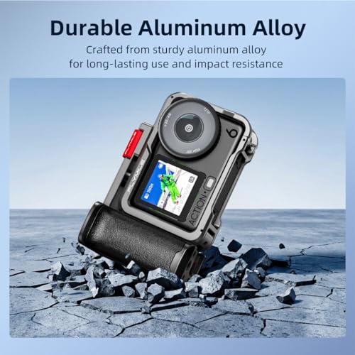 Street Photography Grip with Cage for DJI Action 6 Accessories