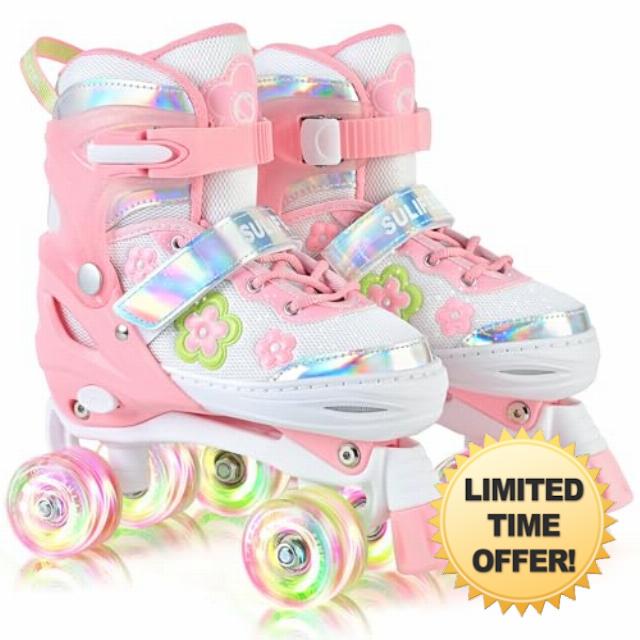 SULIFEEL Roller Skates for Girls Ages 3-12