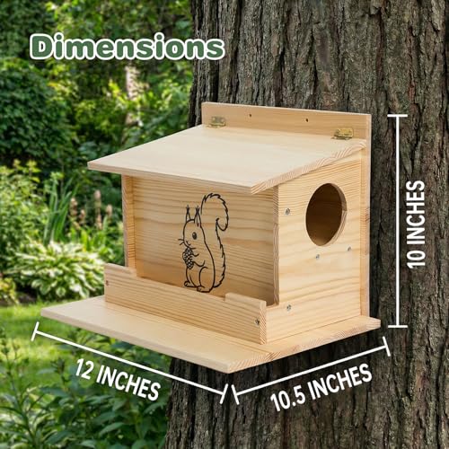 Wooden Houses with Predator Guard Design for Squirrels