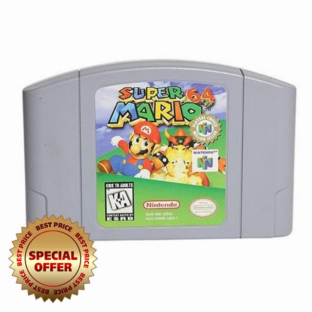 Super Mario 64 Nintendo 64 N64 Original Authentic Retro Super Mario Bros Brothers SM64 (Renewed)