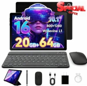 Latest 2026 Upgraded Android 16 Tablet 10.1 Inch with IPS HD Touch Screen
