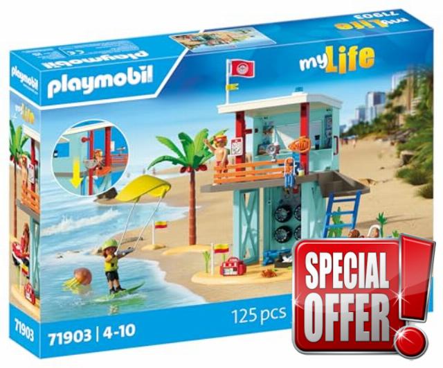 Playmobil Lifeguard Tower with Beach Buggy