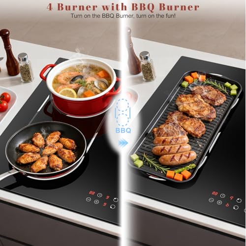 24" Ceramic Cooktop with BBQ Burner