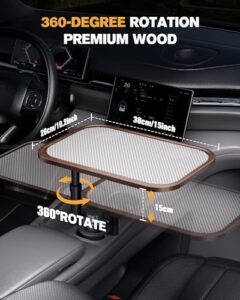 Car Table & Car Tray with 360° Rotating Cup Holder