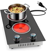 Pladeca Electric Cooktop 36 Inch, 5 Burners Electric Stove Top Touch Control, 8400W Built-in Cera...