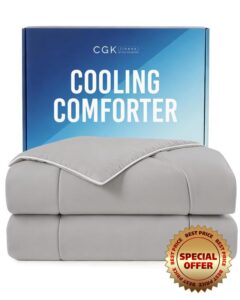 Cooling Comforter King/Cal King Size - Cooling Blanket for Hot Sleepers & Night Sweats - Summer Comforter for King/Cal King Size Beds - Soft