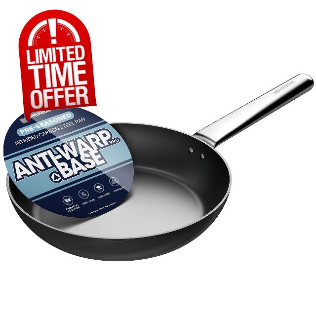 Anti-Warp Carbon Steel Frying Pan