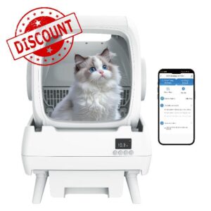 Automatic Cat Litter Box Self Cleaning - App Control