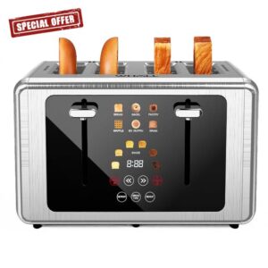 WHALL Touch Screen Toaster 4 Slice