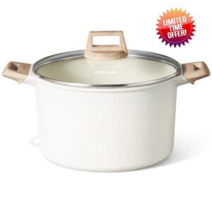 CAROTE 8 Qt Nonstick Stock Pot with Lid Soup Pot