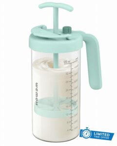 Borosilicate Glass Formula Mixing Pitcher – 32oz True Mixing Capacity