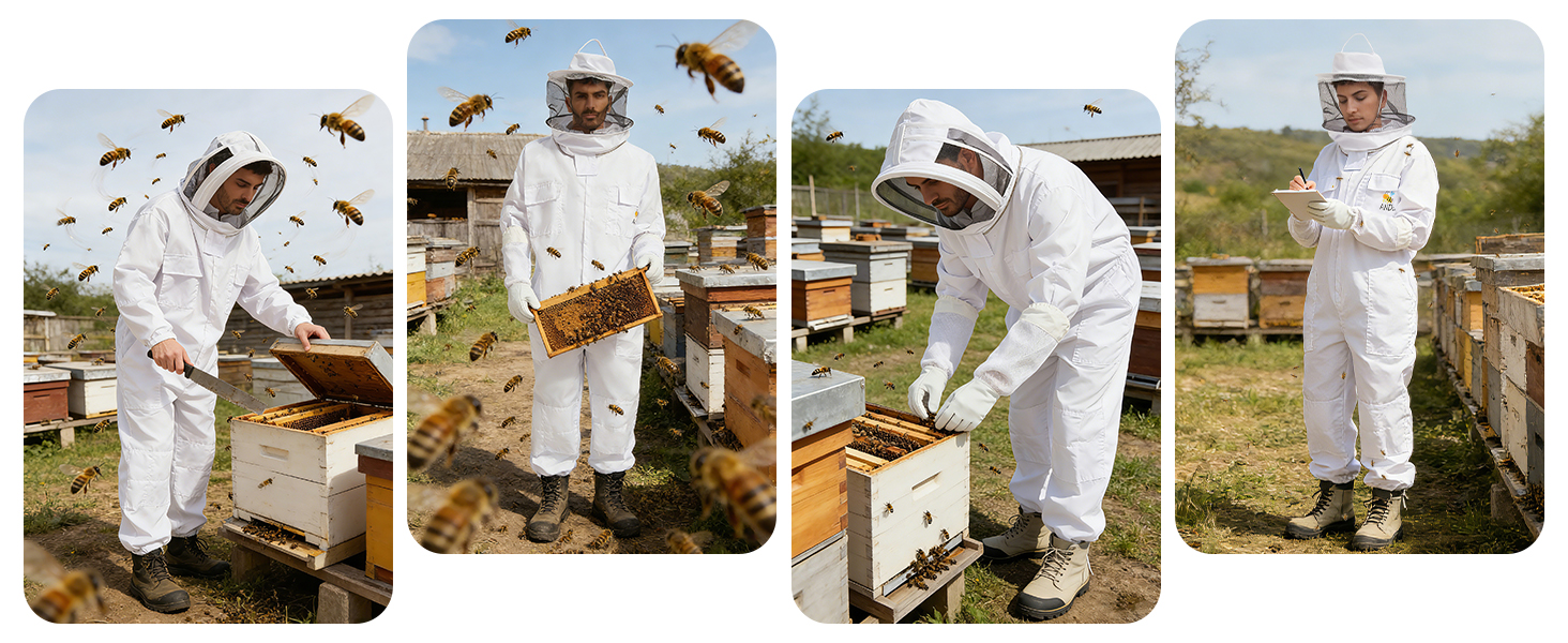 sting stopper bee suitbee suit for kidshoney beescostumefull body suitbeekeeping gloves