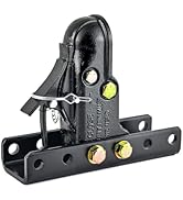 Heavy Duty Adjustable Trailer Coupler, 2-5/16'' Hitch Ball 15000LBS Capacity Channel-Mount Couple...
