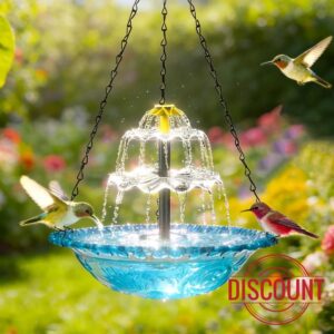 Hanging Solar Bird Bath Fountain