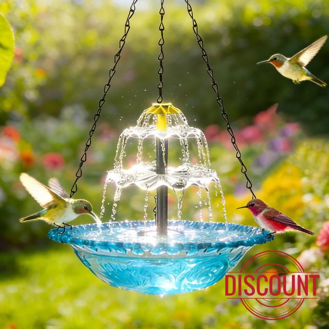Hanging Solar Bird Bath Fountain