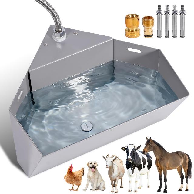 1.6Gal Automatic Livestock Waterer with Float Valve