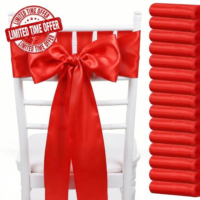 50 Pack Red Chair Sashes
