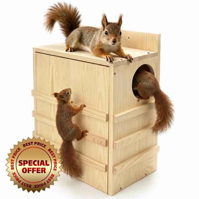 Large Wooden Squirrel House for Outside