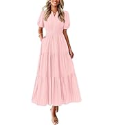 PRETTYGARDEN Womens Summer Dresses 2026 Sexy Sleeveless Tube Top Long Dress Eyelet Cotton Maxi Be...