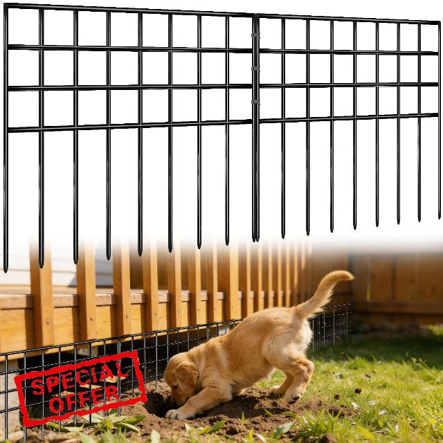 42.5ft(L) x 13in(H) Garden Fence Animal Barrier