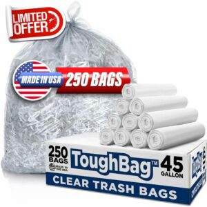 ToughBag 40-45 Gallon Clear Trash Bags
