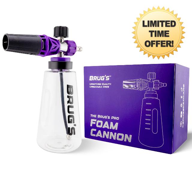Brug's™ Pro Foam Cannon Clear Edition V2 - Professional Car Wash Foam Gun for Pressure Washer - Adjustable Spray Blaster