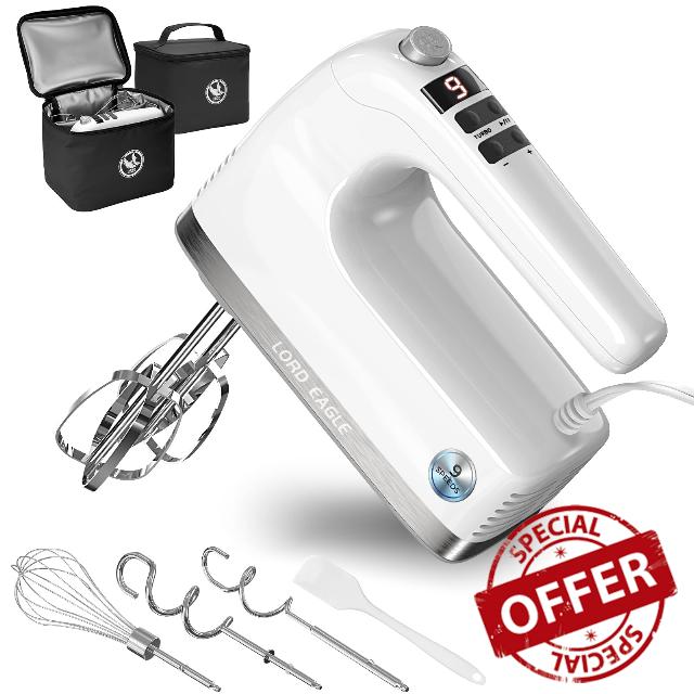 Lord Eagle 9-Speed Digital Hand Mixer Electric Handheld