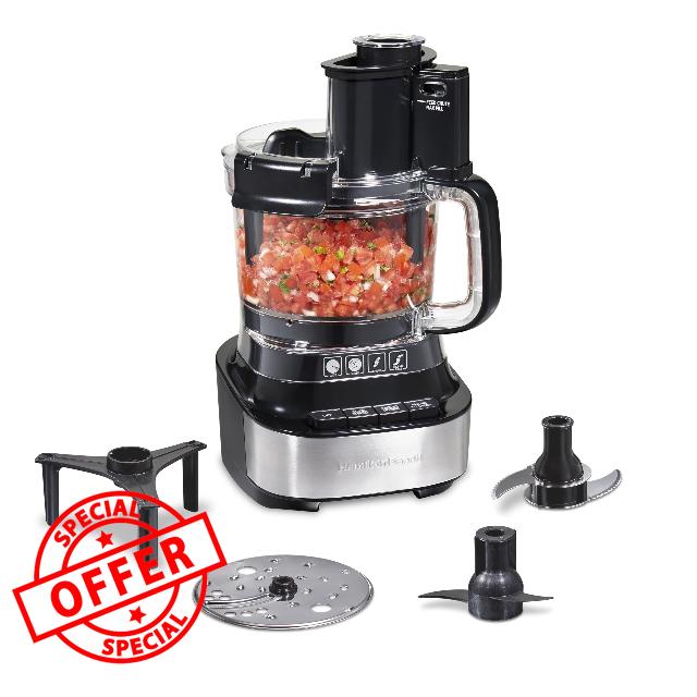 Hamilton Beach Stack & Snap Food Processor with Bowl Scraper