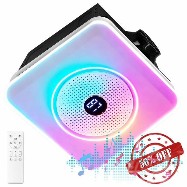 Bathroom Exhaust Fan with Bluetooth Speaker