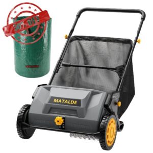 21" Push Lawn Sweeper with 103L Mesh Collection Hopper Bag