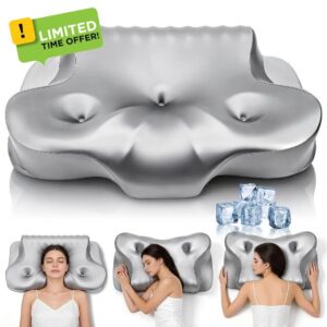 Dayme Orthopedic Memory Foam Pillows –Cooling Neck Pillow that Actually Cools