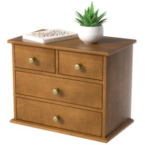 Oak Desk Organizer with Drawers