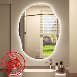 Irregular LED Bathroom Mirror for Wall 24"x32"